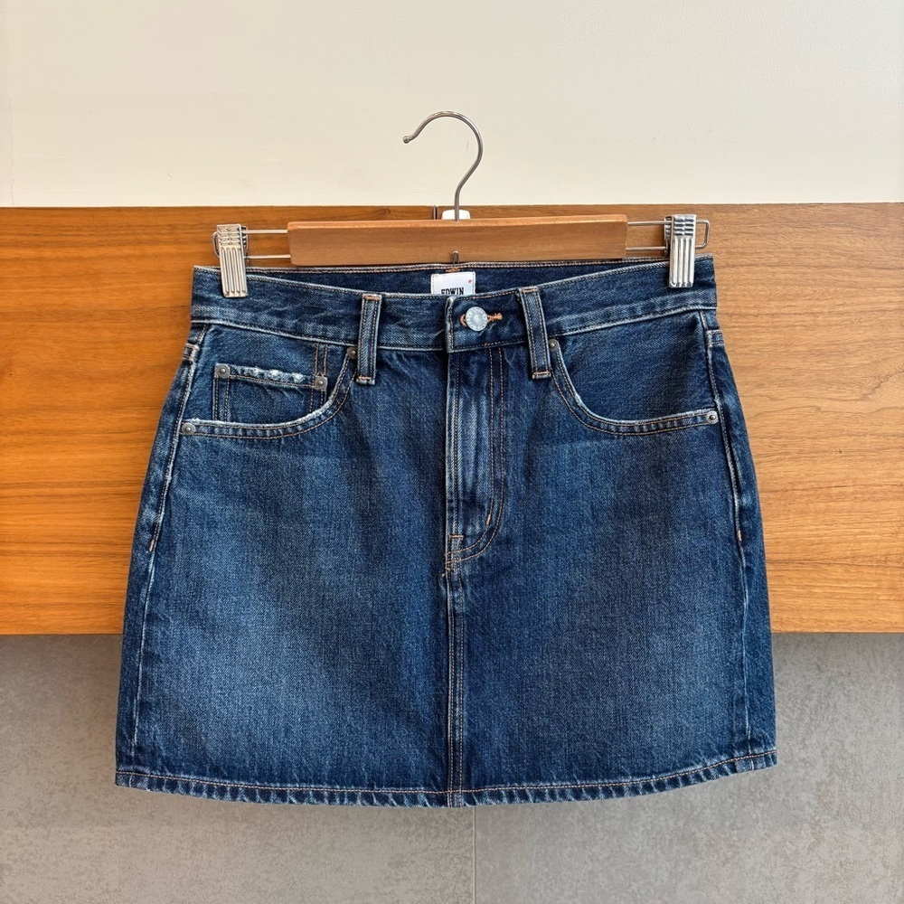 NWT EDWIN BY ANTHROPOLOGIE SAMPLE‎ ABBEY MINI DENIM  SKIRT, SIZE 26